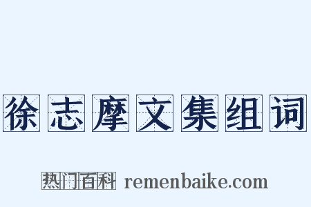 徐志摩文集组词是什么意思的图片